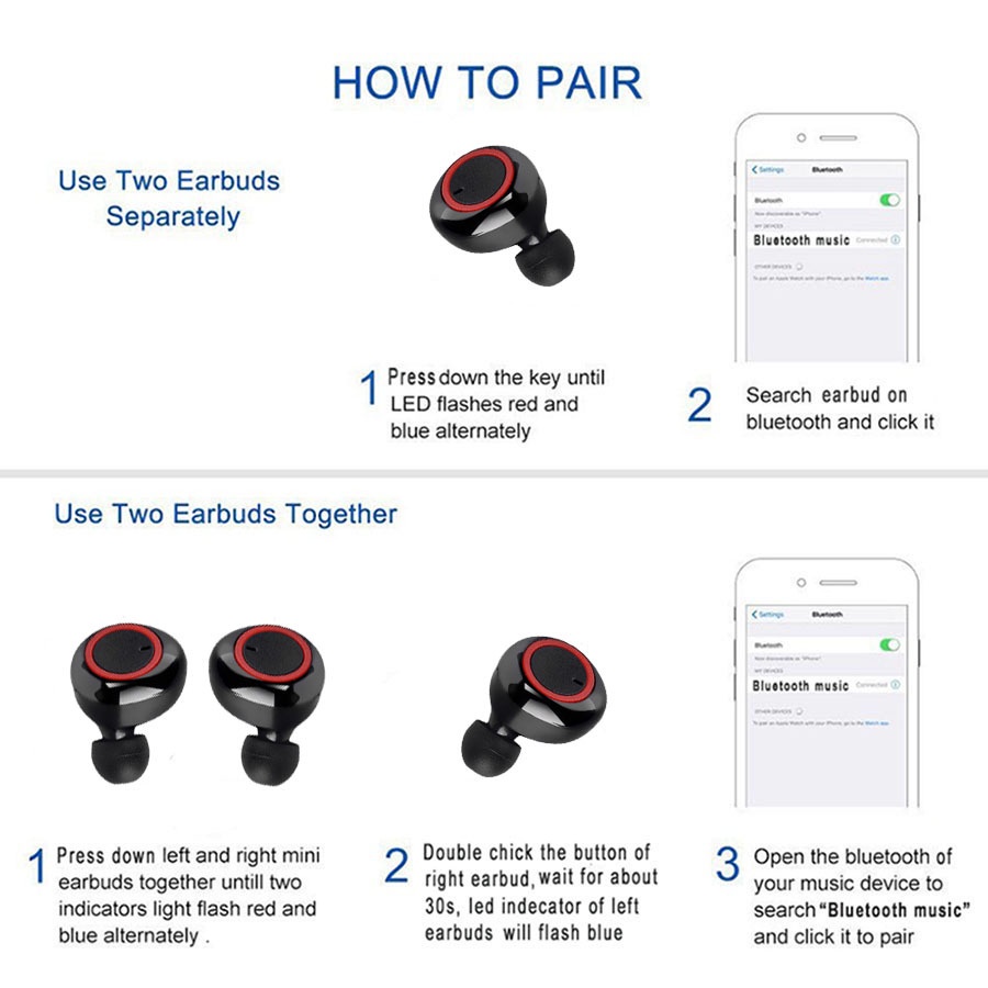 Tai Nghe Bluetooth 5.0 Không Dây Tws Y50 Có Điều Khiển Cảm Ứng