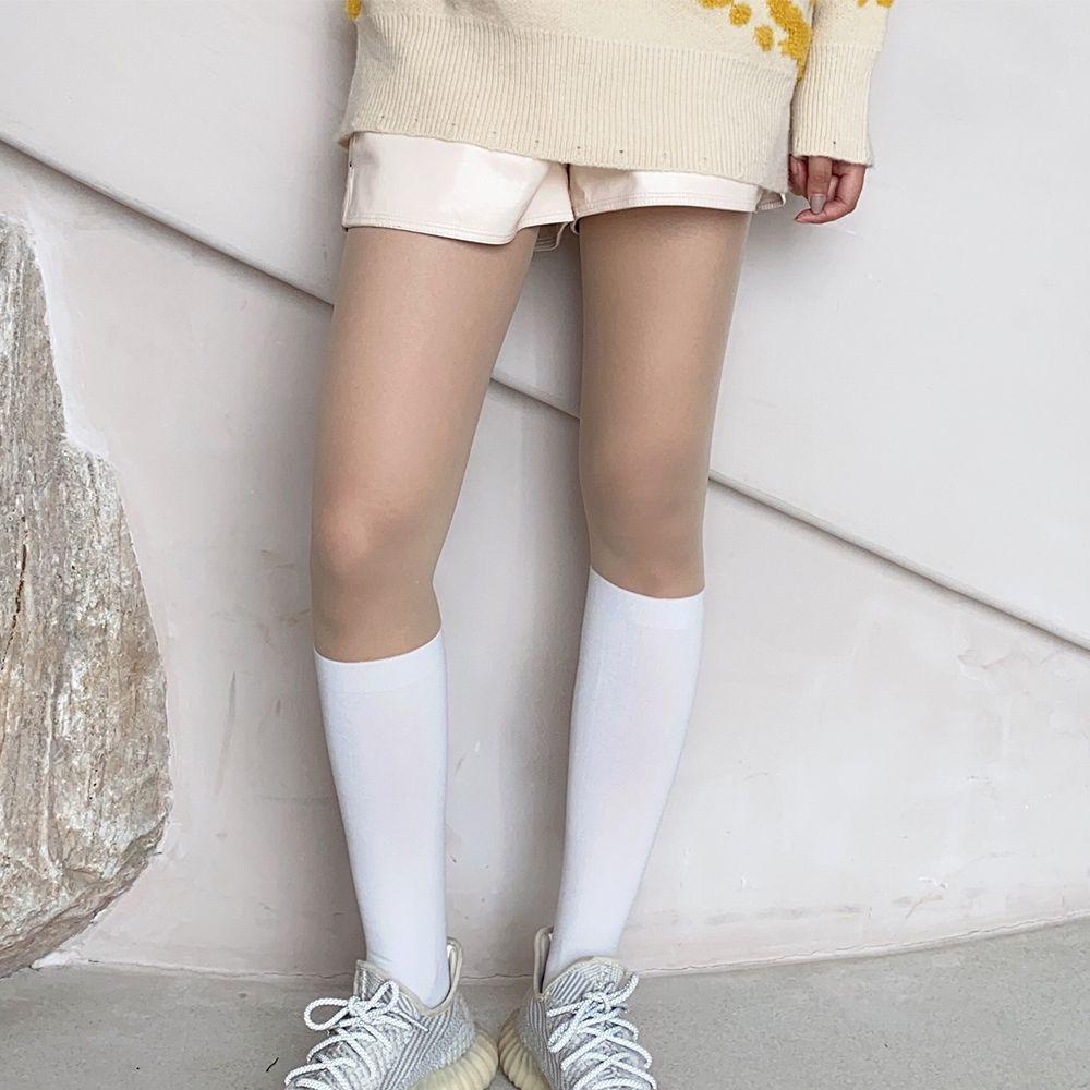 Quần Tất Thoáng Khí Màu Trơn Phong Cách Harajuku Cho Nữ BACK2LIFE