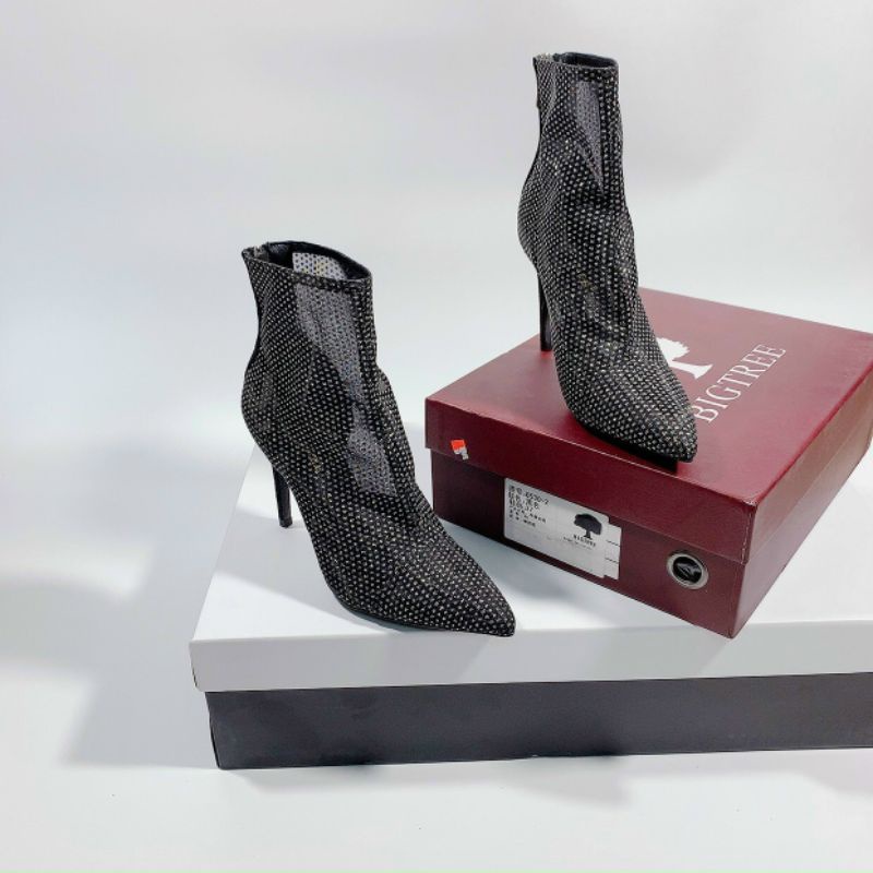 B(ẢNH THẬT) Boot Lưới Bigtree Gót Nhọn 9p Mềm Êm Fullbox Hãng Cao Cấp