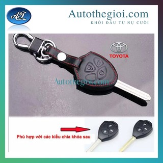 Bao Da 4 Nút Bảo Vệ Chìa Khóa Xe Hơi TOYOTA Altis Vigo Innova Fortuner Camry