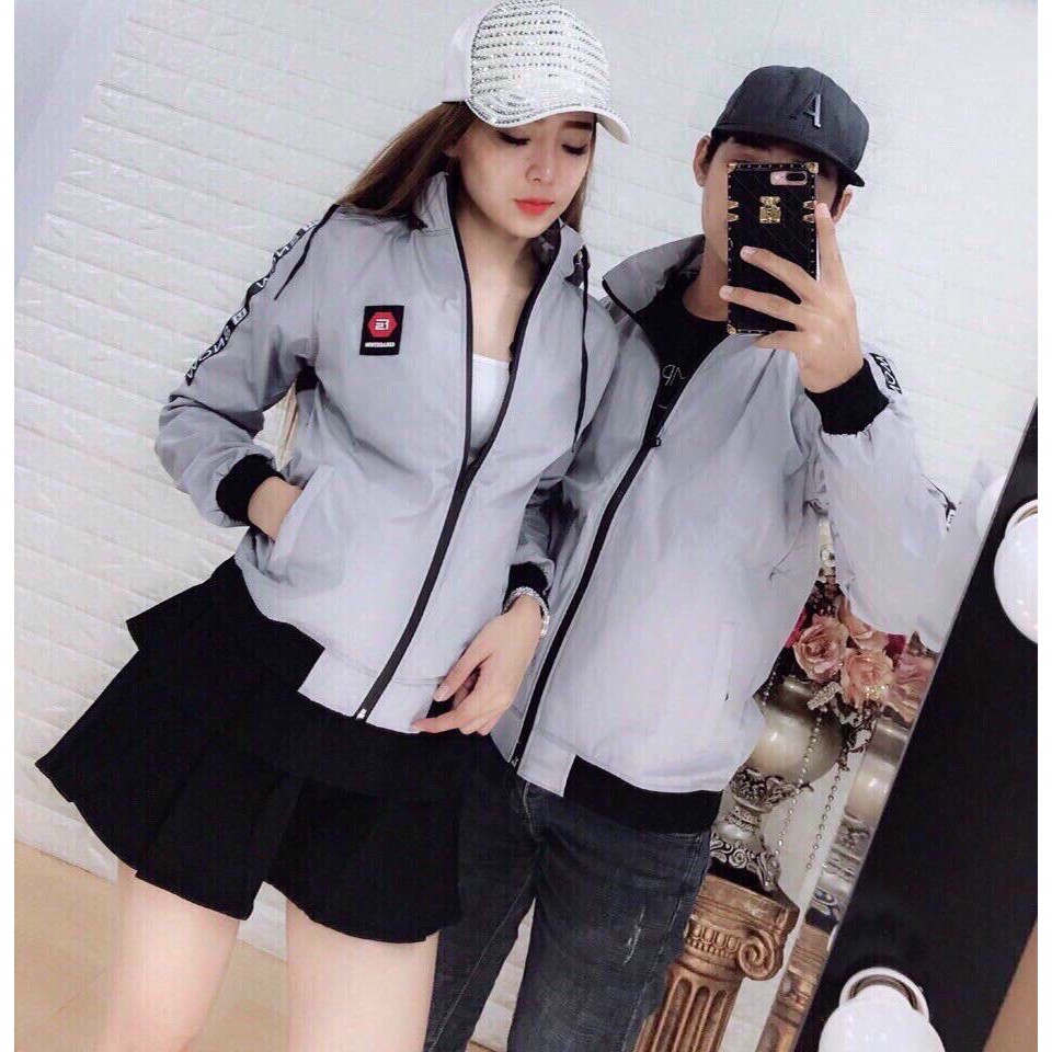 ÁO KHOÁC DÙ NAM NỮ 2 LỚP - THÊU GÓC NGỰC , ÁO DÙ ĐÔI , DÙ CẶP (A51)