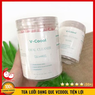Gạc Tưa Lưỡi Sơ Sinh Vcool Hộp 30 Que Tiệt Trùng Vệ Sinh Răng Miệng Cho Bé - 6955807963789