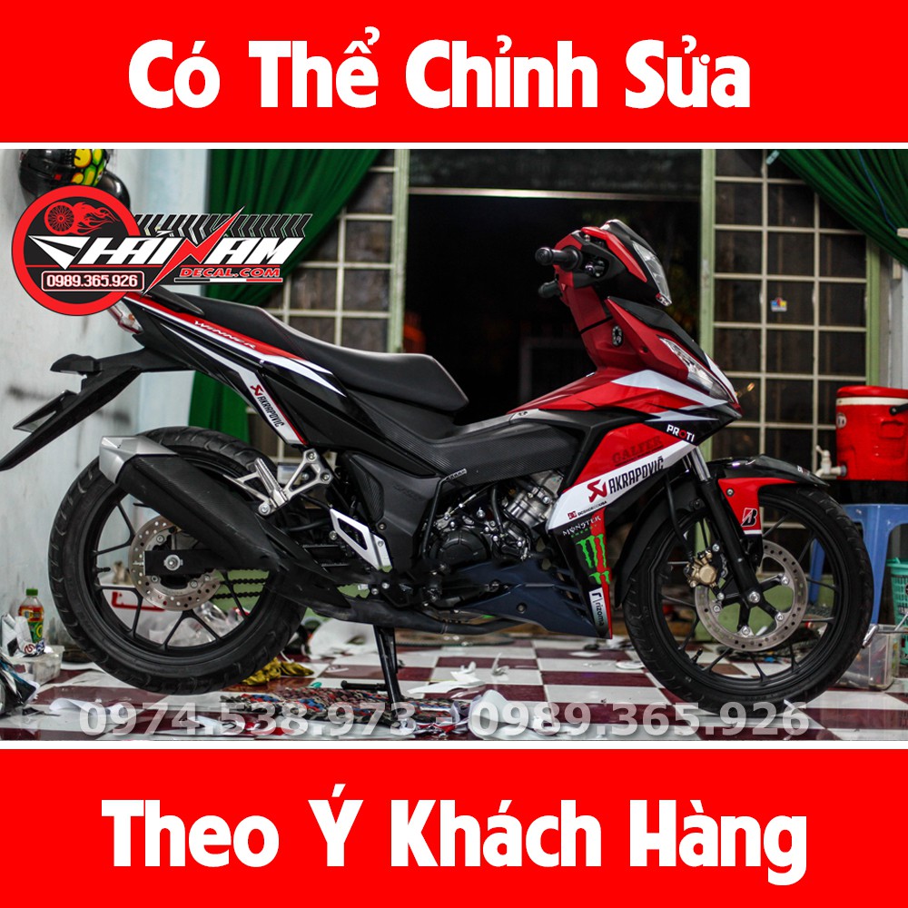 Tem Xe Winner 150 Trắng Đỏ