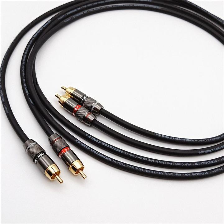 COMBO 02 DÂY CÁP ÂM THANH AUDIO RCA CHỐNG NHIỄU MONSTER STANDARD 100 CHÍNH HÃNG KẾT NỐI ÂM THANH TỪ ĐẦU PHÁT AUDIO...