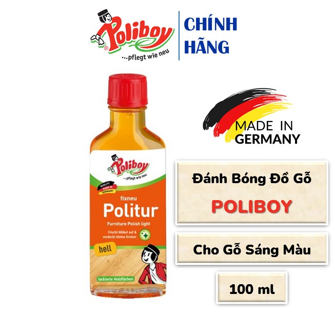 Dung Dịch Đánh Bóng Bề Mặt Gỗ POLIBOY Làm Mới Bề Mặt Nội Thất 100ml