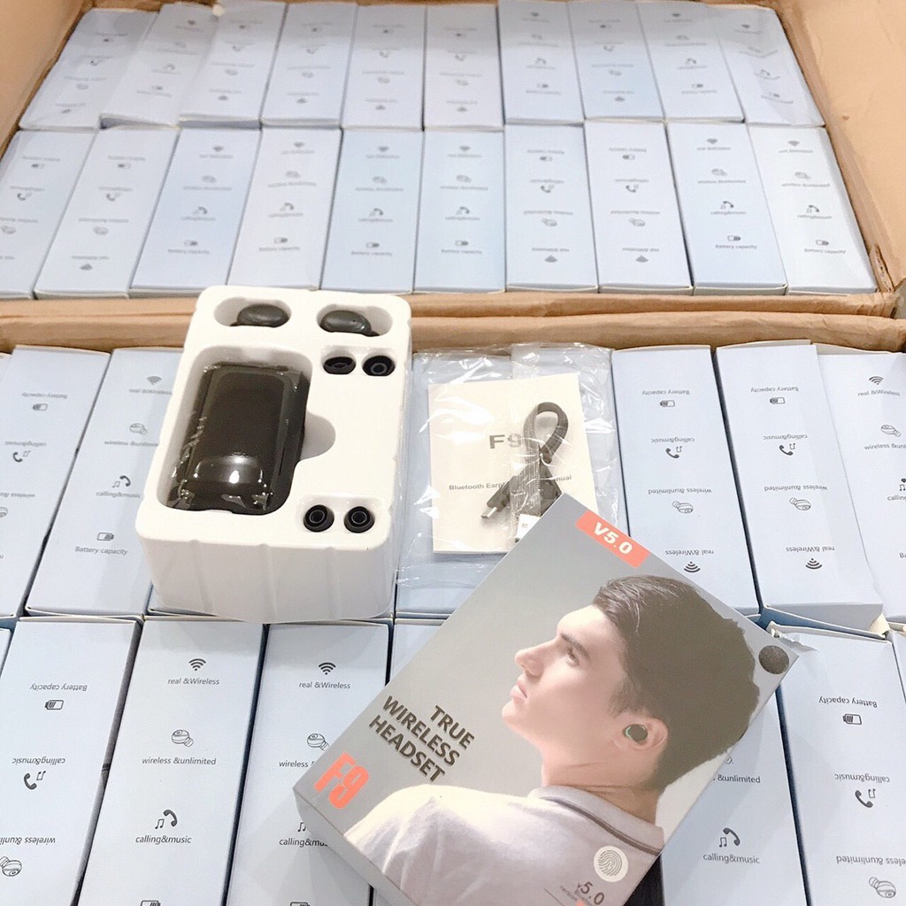 Tai nghe không dây bluetooth gaming nhét tai tws f9 pro in ear chính hãng giá rẻ có mic nghe nhạc chống ồn