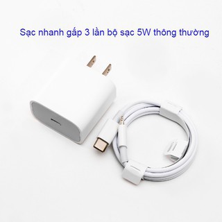 Bộ Sạc Iphone💥FREESHIP💥 Củ sạc nhanh 18W_ dây sạc nhanh iPhone cho IP 12,11,X,8,7,6 (BH 12T)