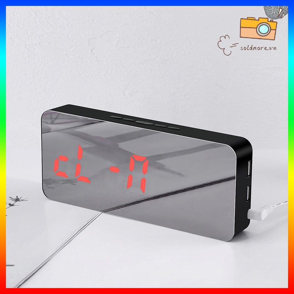 Đồng Hồ Báo Thức Kỹ Thuật Số Để Bàn Có Đèn Led Và Chức Năng Đo Nhiệt Độ