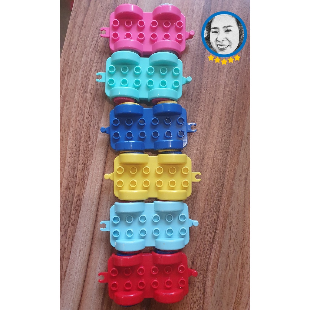 Đồ chơi xếp hình tương thích Lego Duplo oto nhựa ABS an toàn, hàng mới 100% STEM Sachi kids