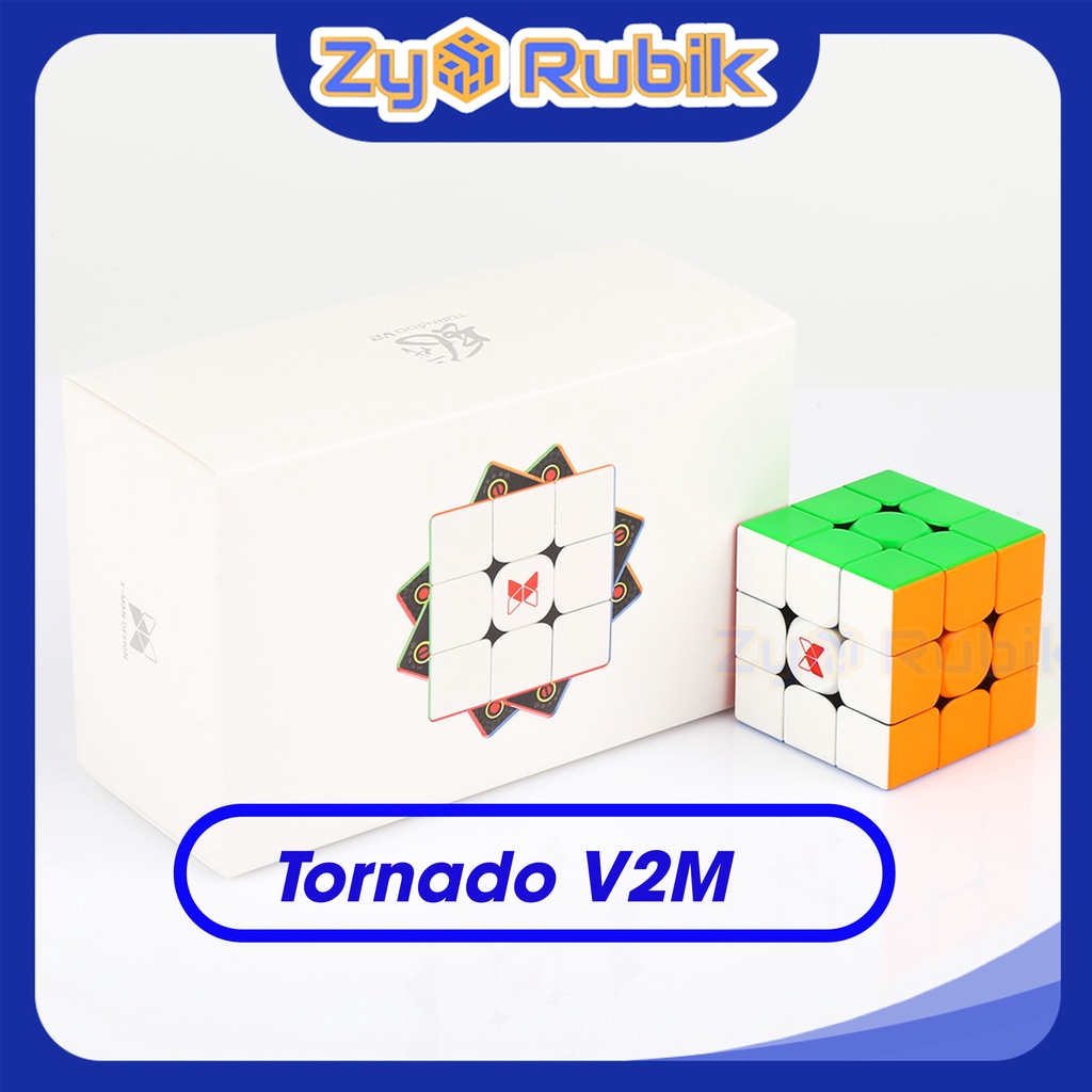 Rubik 3x3 Tornado V2/V3 M /  XMan Tornado V2M/ V3M Stickerless Phiên Bản Thứ 2/3 ( Có Nam Châm ) - Zyo Rubik