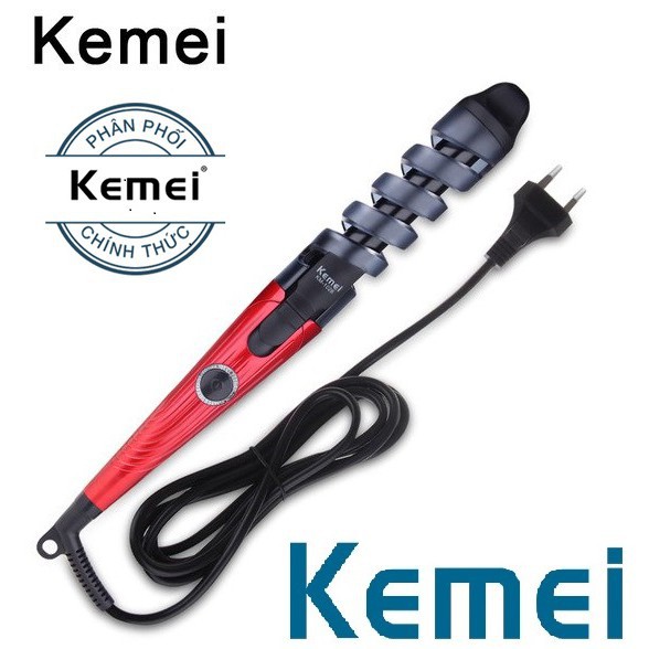 Máy Uốn Xoắn Tóc Ceramic Kemei KM-1026