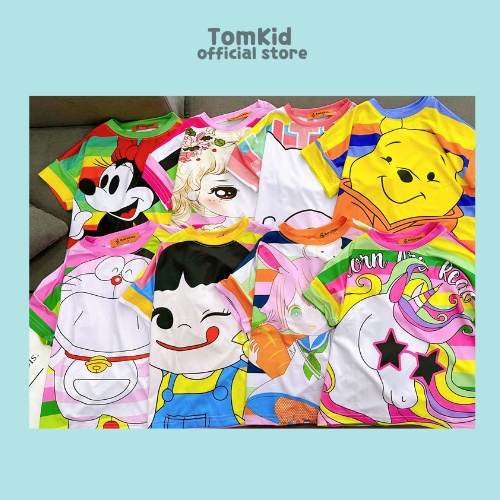 Đồ bộ cho bé gái đồ dài cho bé gái tay ngắn áo cánh dơi cotton chính phẩm loại 1 co giãn không nhão vải 8-23kg Tomkids