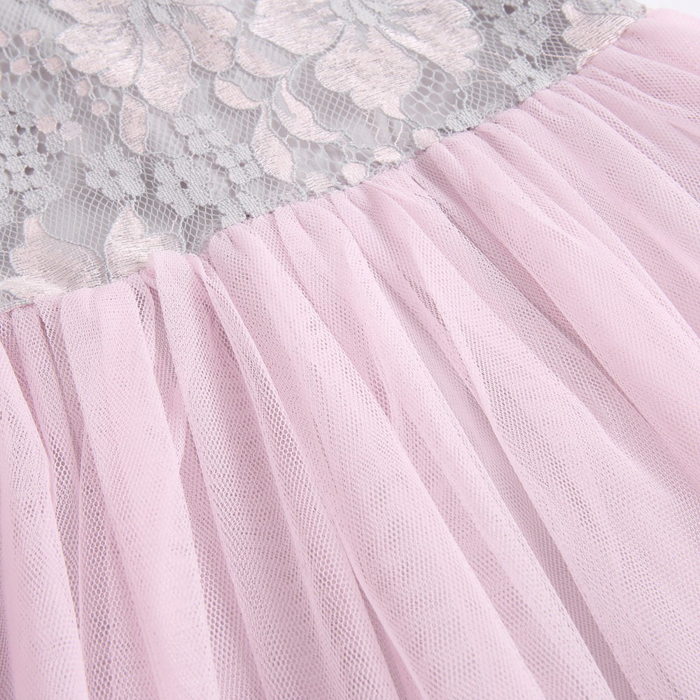 Đầm ren công chúa dự tiệc SANLUTOZ phong cách thời trang xuân hè cho bé gái