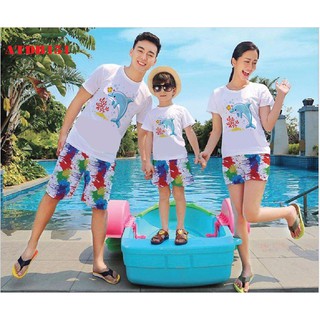 ÁO THUN ĐI BIỂN IN HÌNH CÁ HEO VÀ CÁ CON - ATDB151