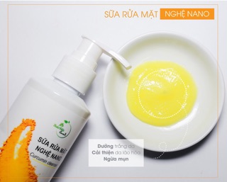 Sữa rửa mặt Nghệ Nano siêu sạch mịn da