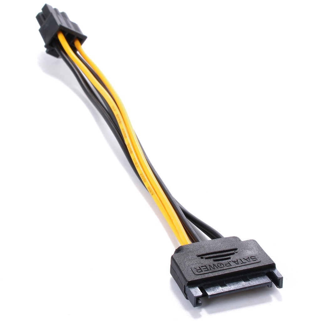 Cáp chuyển đổi nguồn SATA sang molex 6Pin