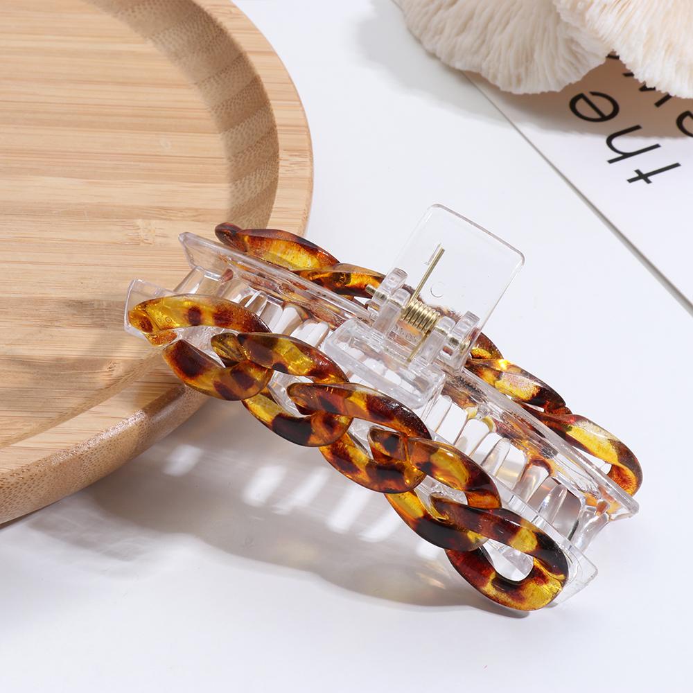 SUMU Kẹp Tóc Dạng Chuỗi Xích Xoắn Bằng Nhựa Acrylic