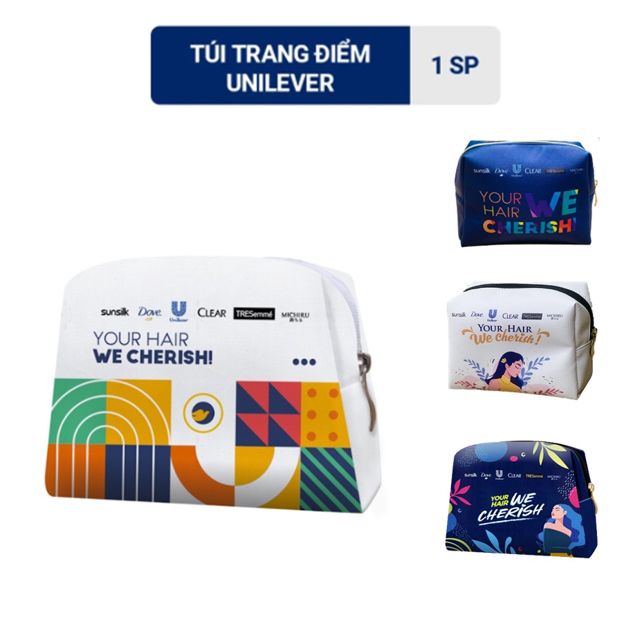 [HB GIFT] Túi mỹ phẩm Unilever (giao ngẫu nhiên túi vải canvas)