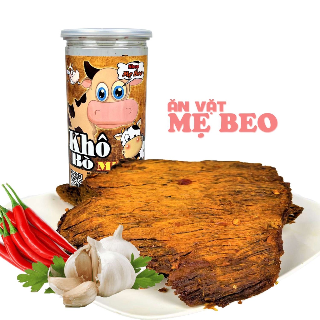 Khô bò miếng mềm 300Gr cay cay cực ngon (Thịt Bò Thật)