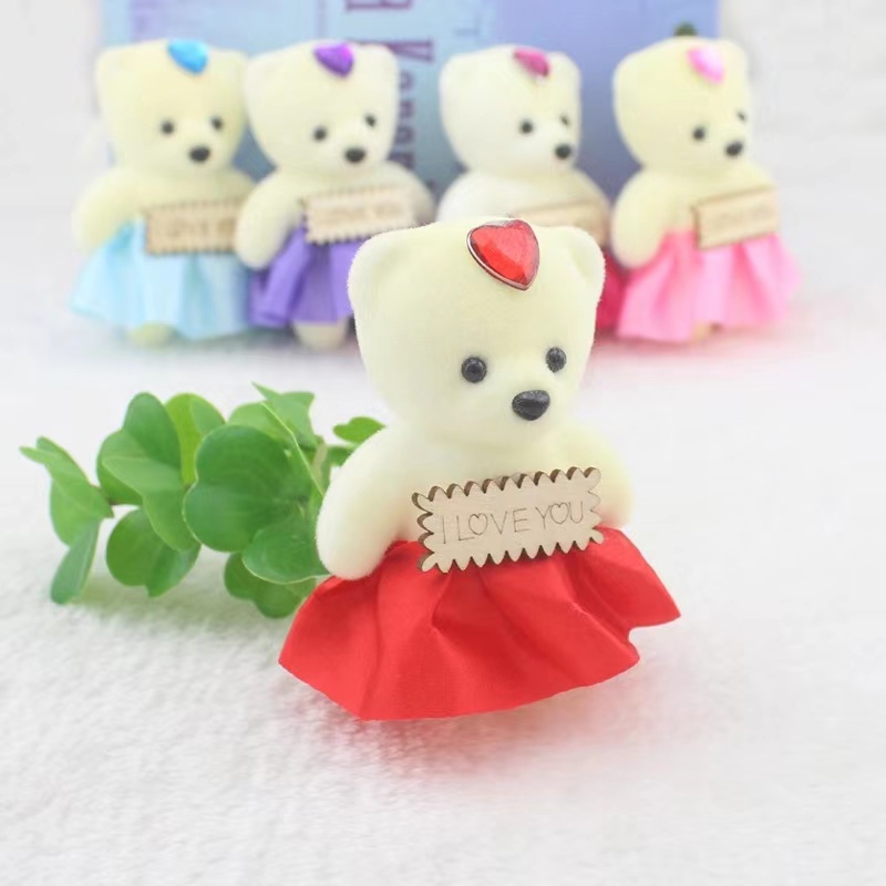 Gấu Teddy Nhồi Bông Cỡ Nhỏ Dễ Thương Dùng Làm Quà Tặng Diy