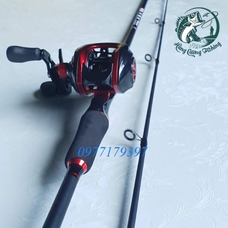 Bộ cần câu lure ngọn đỏ - Bộ cần câu lure máy ngang