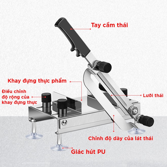 [KHÔNG GỈ] Máy Thái Thịt, Chặt Gà đông lạnh Đa Năng(Tặng 1 lưỡi dao), Bộ dao thái thịt đông, chín cho nhà hàng/gia đình