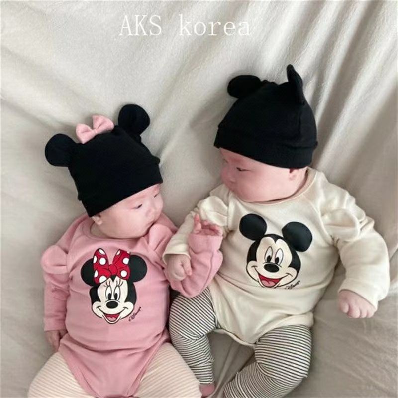 Set body kèm nón mickey bé gái bé trai