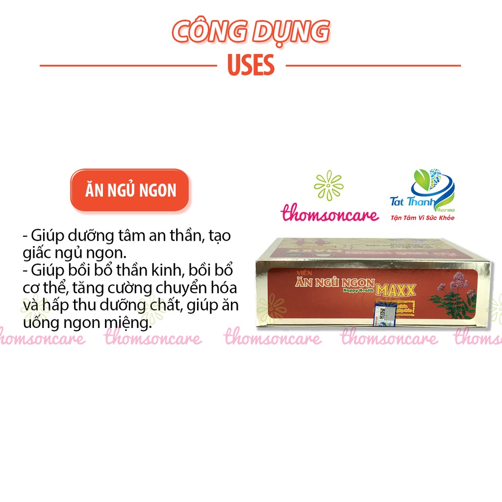 Viên ngủ ngon Happy Health Max - hỗ trợ an thần, ngủ ngon giấc
