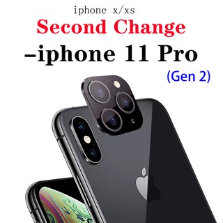 Miếng dán bảo vệ ống kính máy ảnh 3D giả ngụy trang thay đổi thích hợp cho iPhone X Xs Max thành iPhone 11 Pro