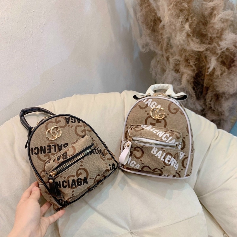 Balo mini chất vải chống thấm nước phối nhiều hoạ tiết siêu xinh