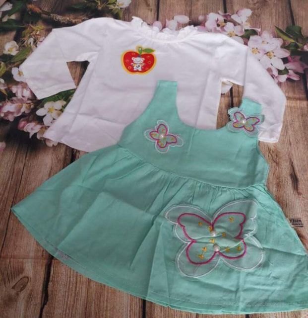 Set váy kèm áo (váy thô, áo cotton 4 chiều)