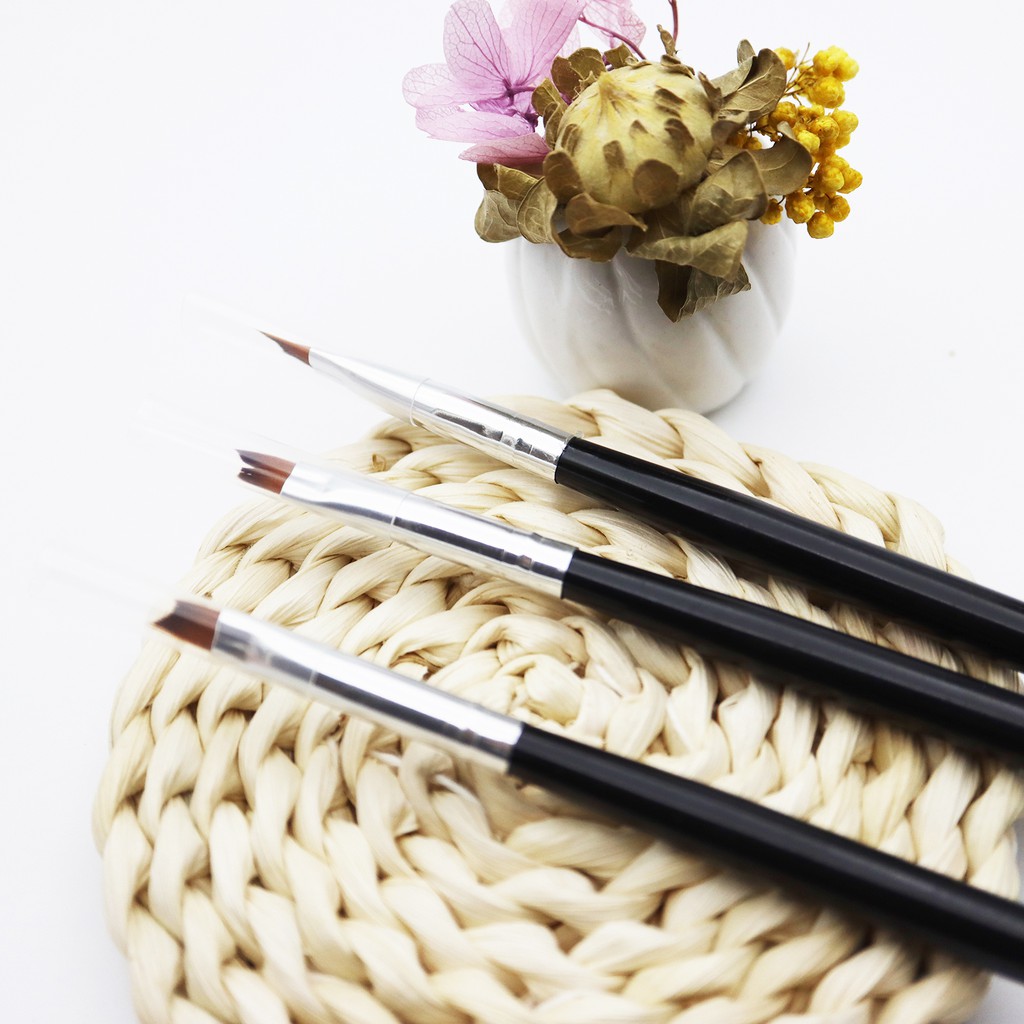 Cọ French đầu móng kiểu Pháp, cọ vẽ móng nail Jeliva Chính Hãng