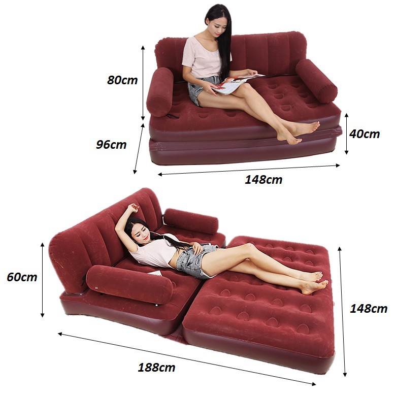 Sofa đệm giường bơm hơi đa năng có kèm bơm