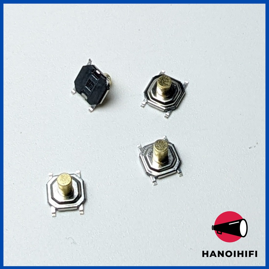 Nút nhấn nhả kim loại đầu đồng SMD 4 * 4 * 3.5 mm