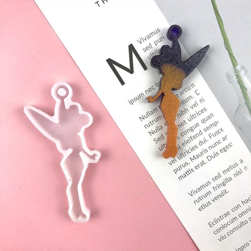 Khuôn Silicone Làm Móc Khóa Hình Hoa Thủy Tinh Sáng Tạo