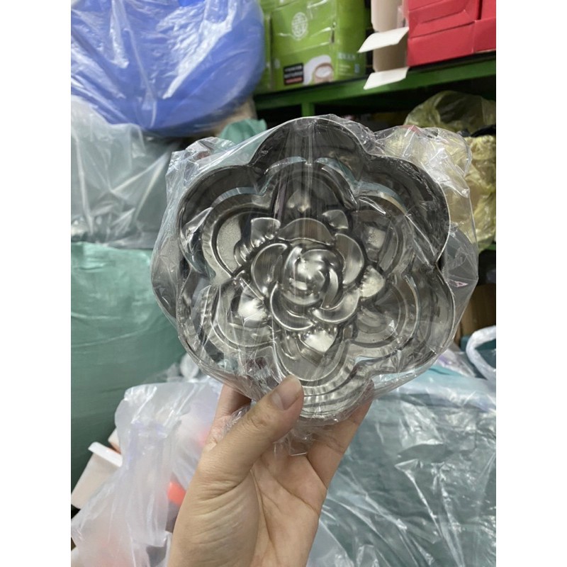 Khuôn làm xôi hình hoa bằng inox B086 làm bánh