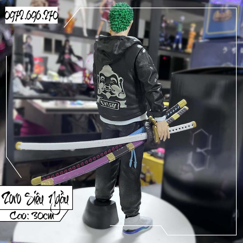 (Có sẵn - 30cm) Mô hình Zoro One Piece thời trang siêu ngầu - Figure One Piece