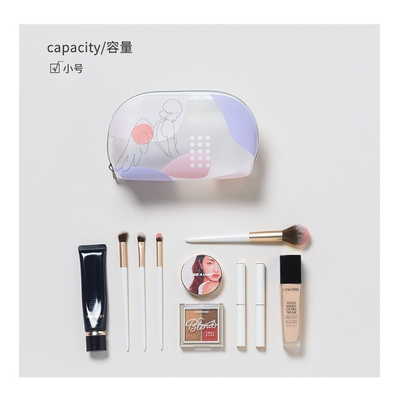 Túi đựng mỹ phẩm Morandi đa năng bằng TPU PVC nhám trong suốt tiện dụng