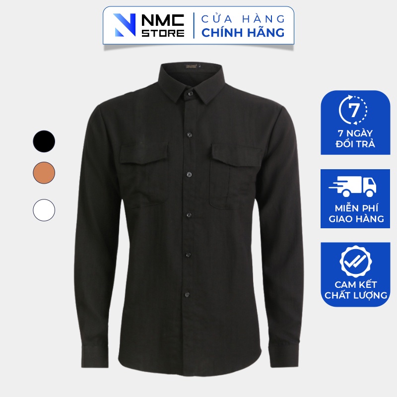 Áo sơ mi đũi nam dài tay chất đũi mềm mát - NMC STORE