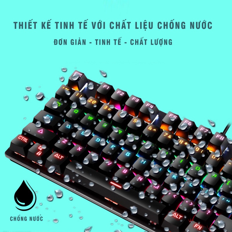 GIÁ SIÊU RẺ Bàn phím cơ K550 gaming đèn LED nhiều chế độ cực đỉnh blueswitch chất lượng chính hãng