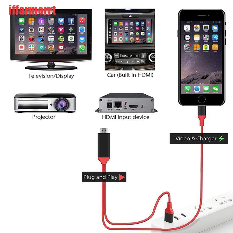 Cáp Chuyển Đổi 8 Pin Lightning Sang Hdmi Tv Av 2m Cho Iphone 7 7 + 6 6s 5 5s Ipad