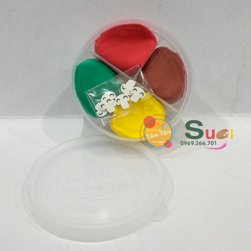 Đất Sét Nhẹ xốp 4 màu Hàn Quốc - Đất sét 4 màu DonerLand (32g) Hàn Quốc - Dụng cụ vẽ Tâm Tâm