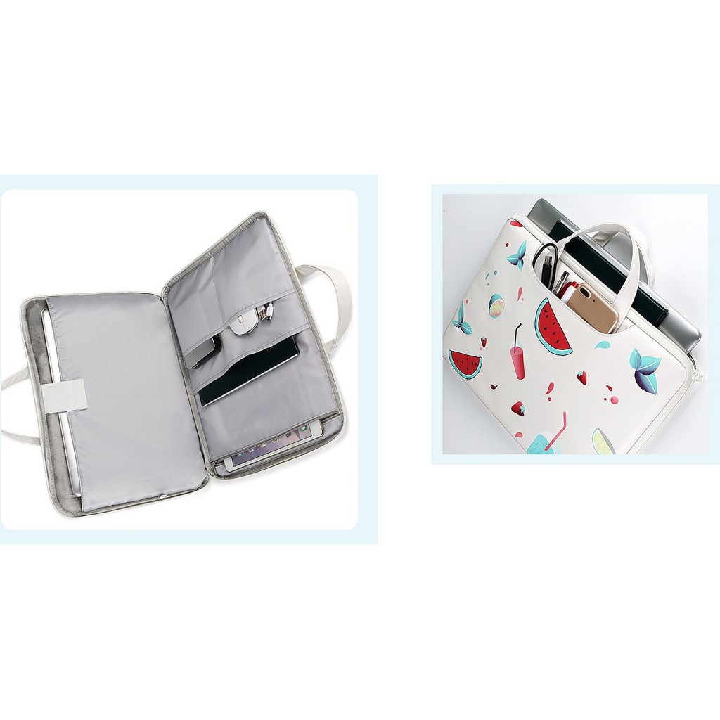 Túi chống sốc 🍍FREE SHIP🍍Macbook Laptop Slimpit hoa văn quai xách