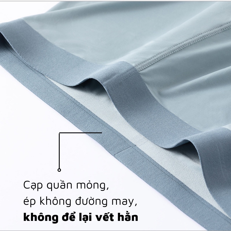 Quần lót nam, sịp đùi boxer vải Modal  mềm mại, kháng khuẩn, khử mùi cạp đúc không đường may ACX05