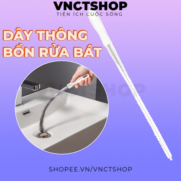 Dây thông cống thoát nước, dụng cụ gắp rác bồn chậu rửa chén bát rửa mặt, cây móc ống cống nghẹt