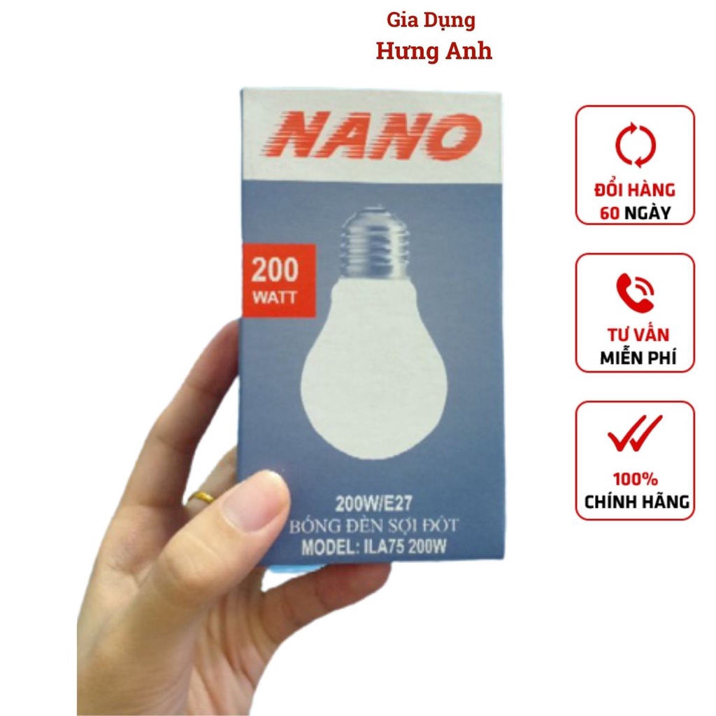 Bóng sợi đốt E27 25w,40w Hansuco ánh sáng vàng chuyên dùng ấp trứng, sưởi gà con