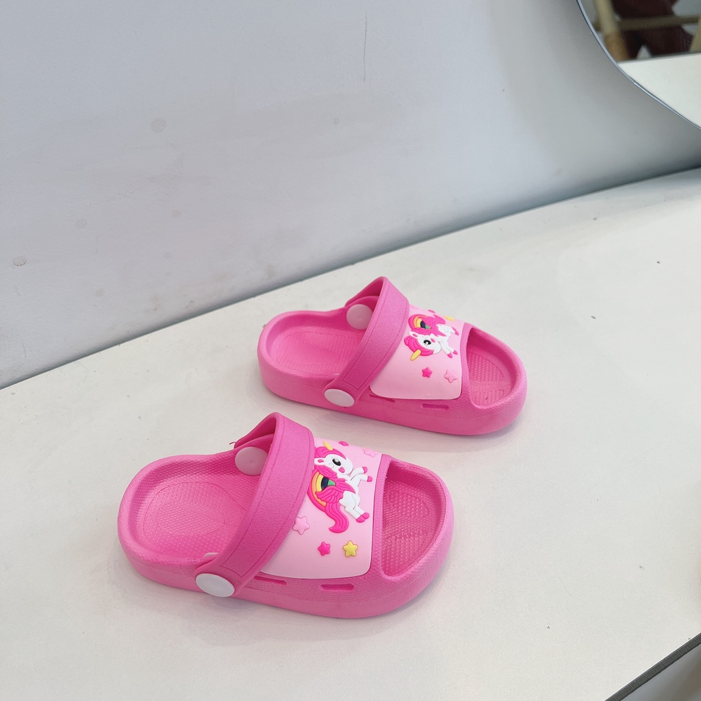 ￼￼Dép lê có quai siêu nhẹ, siêu êm chống trơn trượt cho bé 1-4 tuổi DE16