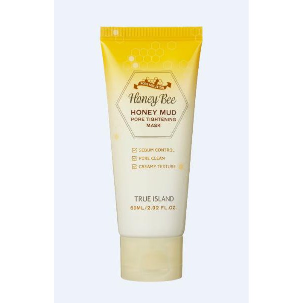 MẶT NẠ BÙN KHOÁNG TRUE ISLAND HONEY BEE MUD PORE TIGHTENING MASK - DÀNH CHO DA DẦU MỤN