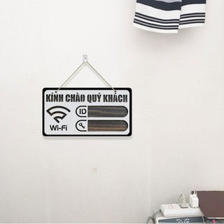 Bảng Gỗ Ghi Chú Wifi 20x11cm - Bảng Password Wifi Treo Tường Bằng Gỗ - Winz.vn