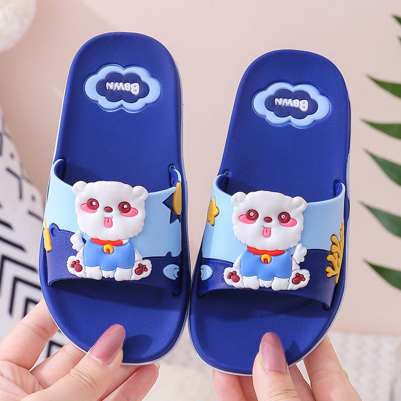 DÉP LÊ DÉP QUAI NGANG CHO BÉ TRAI BÉ GÁI HÌNH CÚN ĐEO LỤC LẠC CUTE